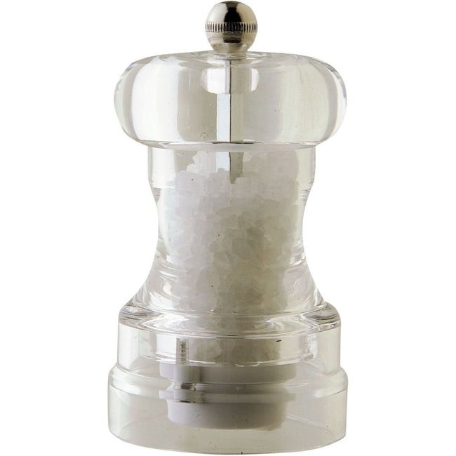 Moulin à sel 11cm transparent <span itemprop=
