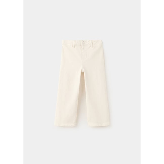 Jean seamless droit blanc cassé <span itemprop=