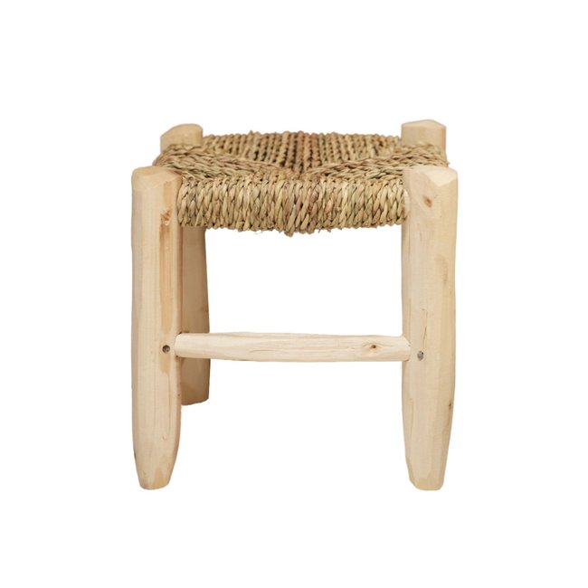Tabouret Marocain bois de laurier -  LOJI Couleur naturel <span itemprop=