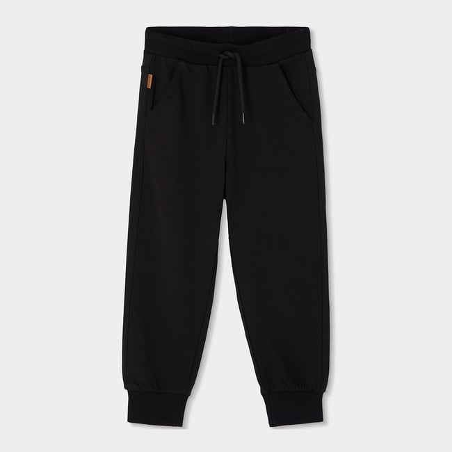 Pantalon molleton garçon noir <span itemprop=