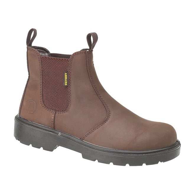 Chaussures de sécurité à enfiler STEEL marron <span itemprop=
