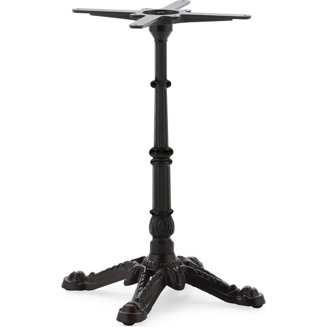 Pied de table rectangulaire en métal Couleur noir mat intensifié <span itemprop=