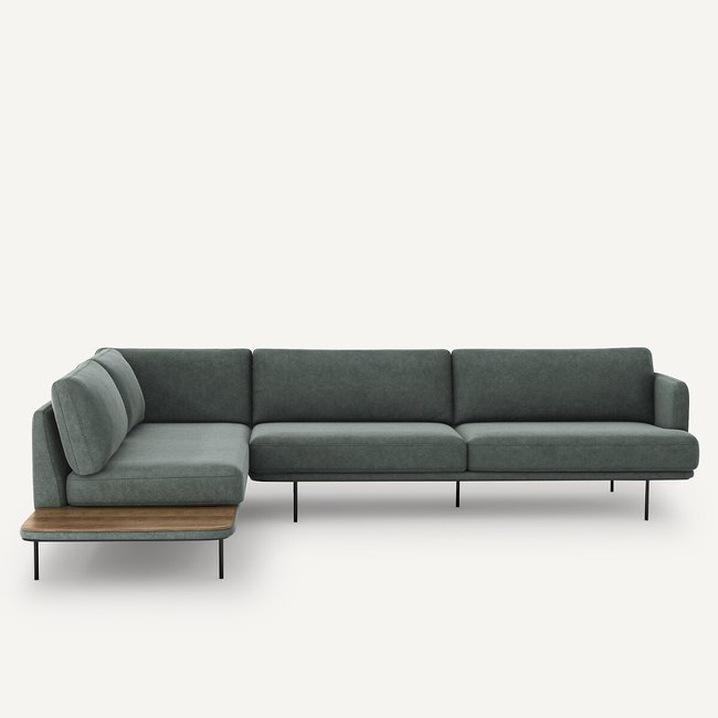 Ecksofa Antoine, Samt Stonewashed - AM.PM