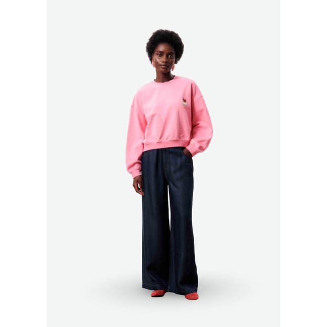 Sweatshirt TAMISE rose <span itemprop=