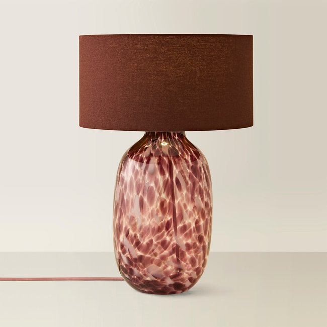 Bettye Confetti Glass Table Lamp in Burgundy, burgundy, ÉDITÉ