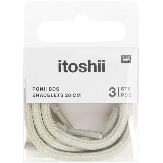 Itoshii pack 3 cordons 28cm gris - RICO DESIGN