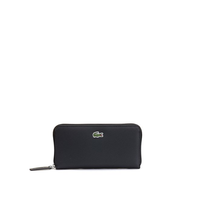Cartera con cremallera de tela piqué L1212 - LACOSTE