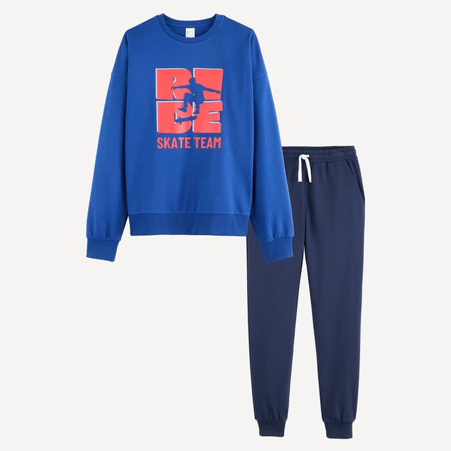 Skateboard Theme Fleece Pyjamas blue/navy LA REDOUTE COLLECTIONS