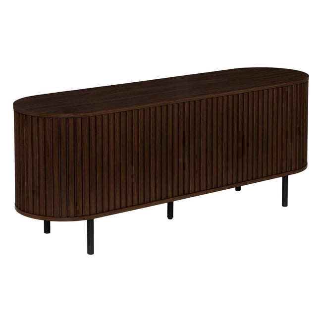 Meuble TV ovale ALCOVE Couleur marron <span itemprop=