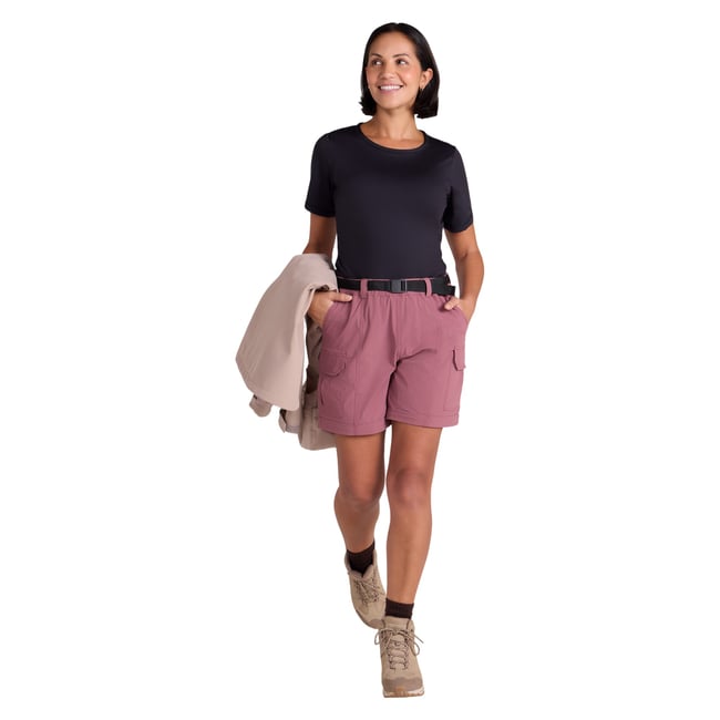 Short à poches de randonnée STELLAR rose <span itemprop=