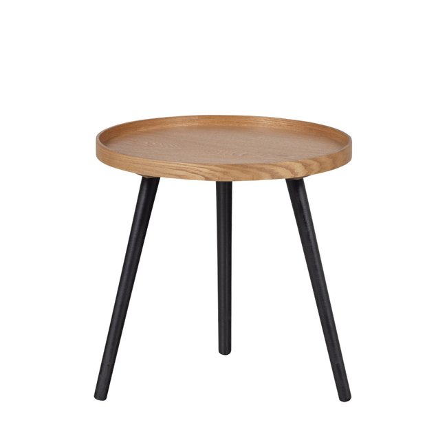 Table d'appoint ronde en bois ø45cm - MESA Couleur bois clair <span itemprop=