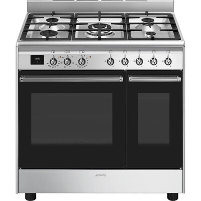Piano de cuisson gaz 5 feux 90 cm inox <span itemprop=