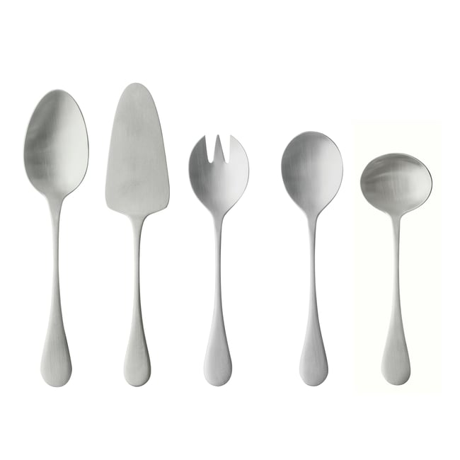 Ménagère 5 pièces ANTIGO Couleur inox - brushed <span itemprop=