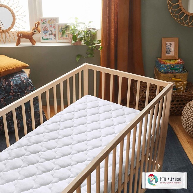 Matelas bébé Bamboo Couleur blanc <span itemprop=