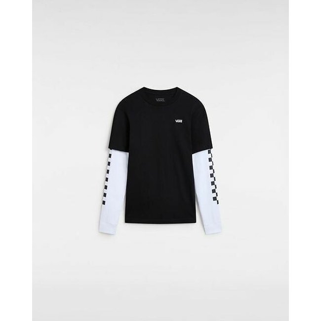 T-shirt a maniche lunghe nero/bianco VANS