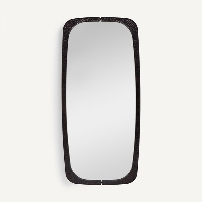 Miroir rectangulaire gougé H170 cm Kuchim café grillé <span itemprop=