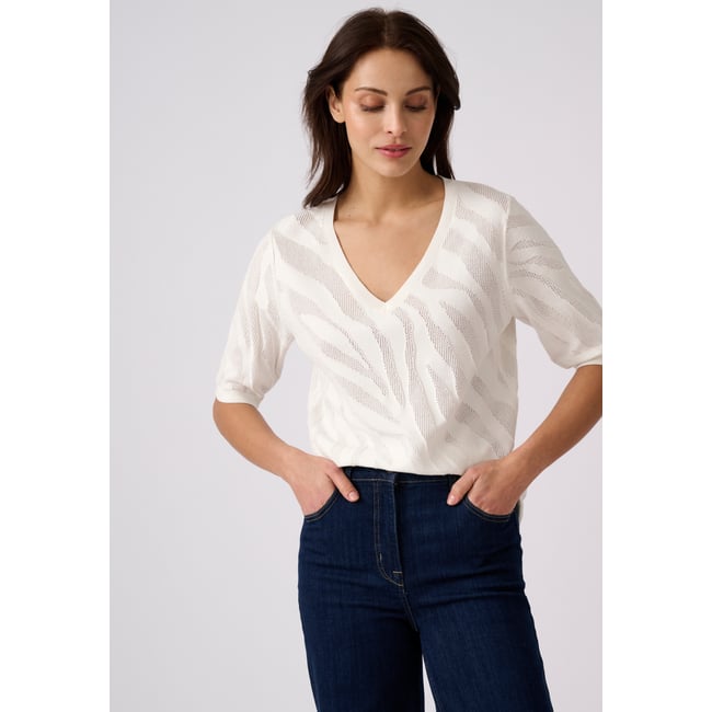 Pull jeu de maille motif zébré - DAMART