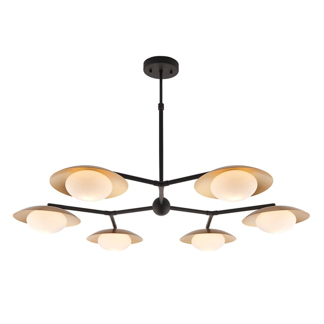 Musa 6-Light Opal Glass Pendant Light, bronze, ÉDITÉ