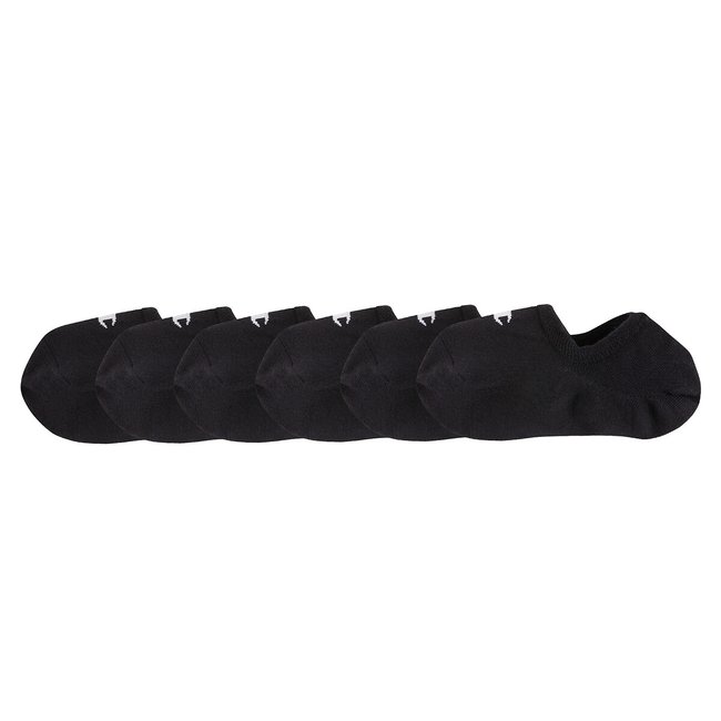 Pack of 6 Pairs of Invisible Socks in Cotton Mix, black, CHAMPION