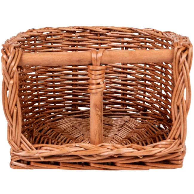 Siège poupée en osier pour vélo marron <span itemprop=