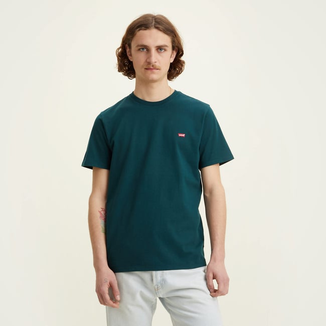 T-shirt col rond logo Chesthit vert foncé <span itemprop=