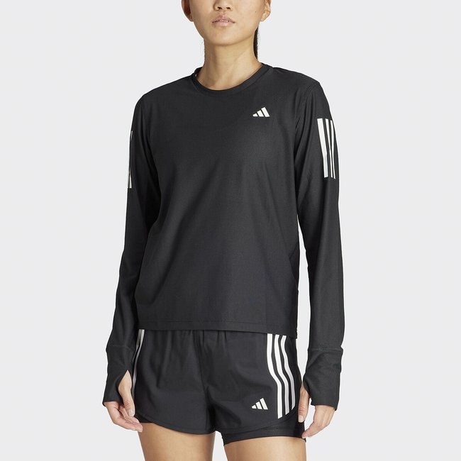 Langarmshirt Own The Run schwarz <span itemprop=