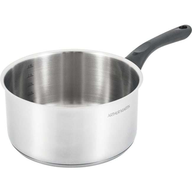 Casserole inox 20 cm manche fixe gris <span itemprop=