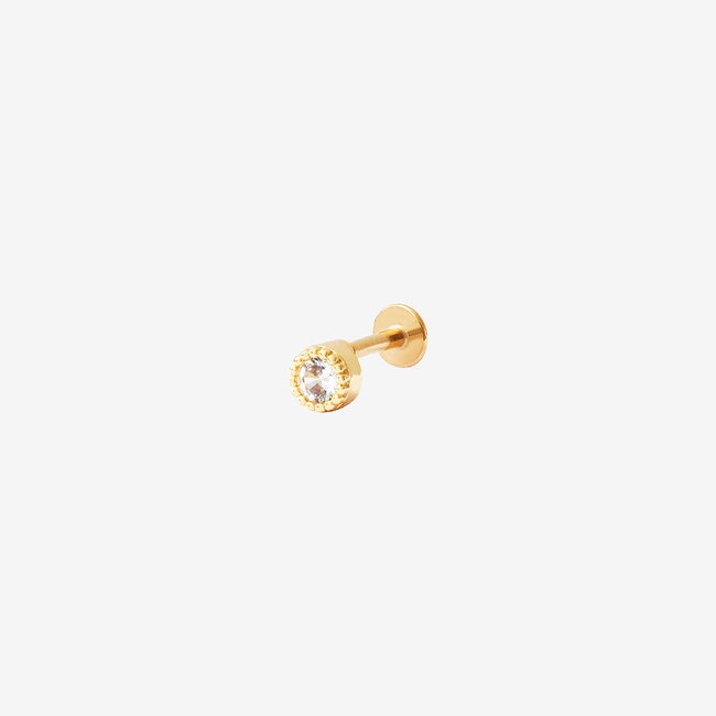 Piercing plat etel - candy blanc <span itemprop=