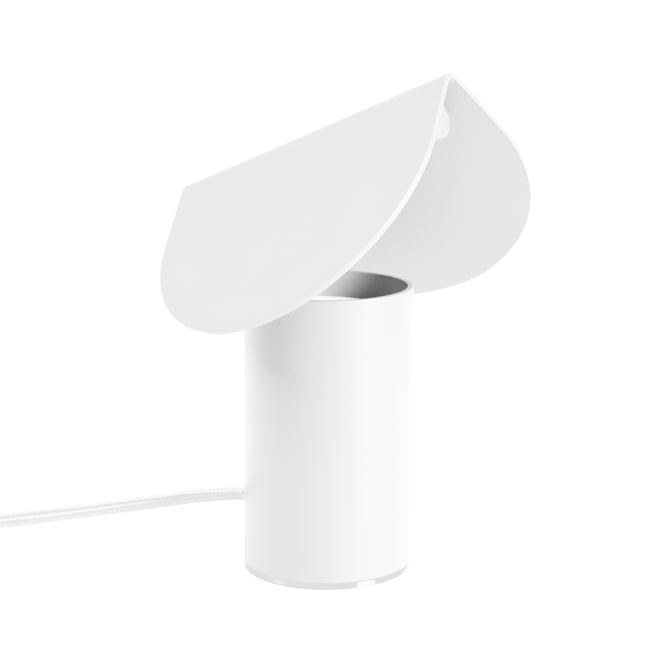Lampe de bureau Aluminium Blanc LED 1 Biscuit Couleur blanc <span itemprop=