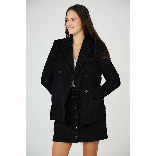 Blazer, gestreift schwarz <span itemprop=