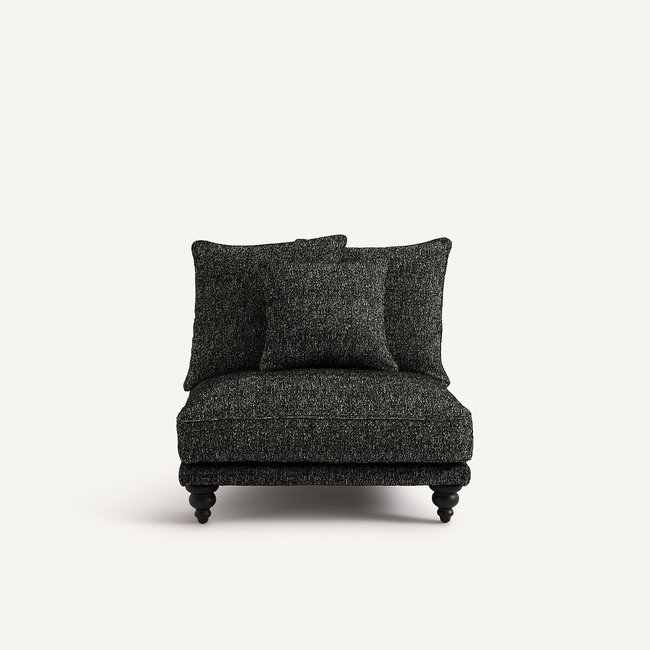 Chauffeuse en bouclette, LAZARE Couleur noir <span itemprop=