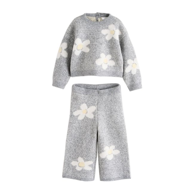 Ensemble pull et pantalon marguerite grise <span itemprop=