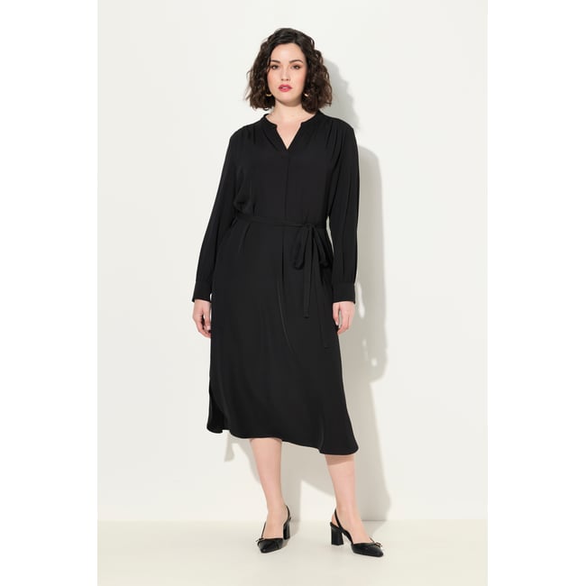 Robe midi à manches longues. Décolleté en - ULLA POPKEN