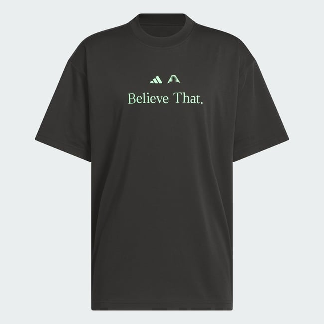 T-Shirt Anthony Edwards Believe That black / screaming green <span itemprop=