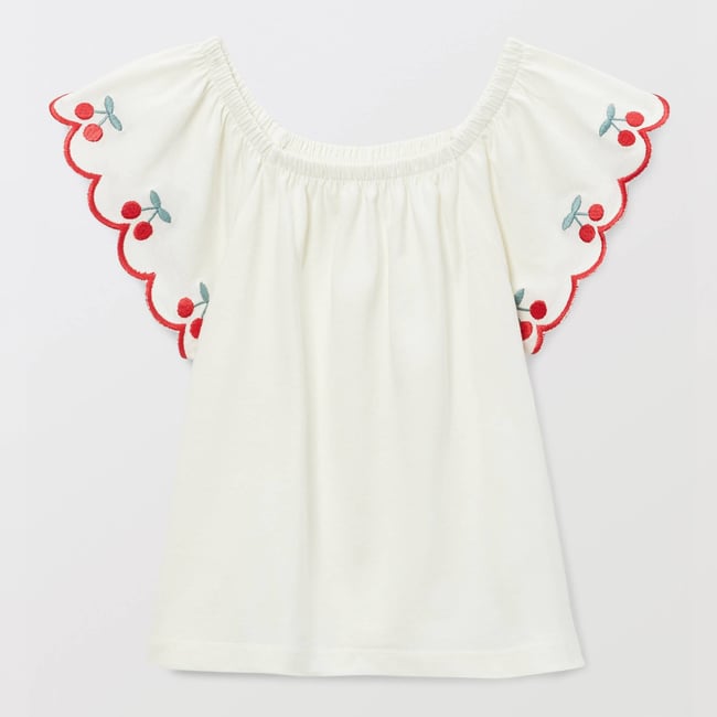 T-shirt manches courtes brodé en coton BIO GOTS eclat <span itemprop=