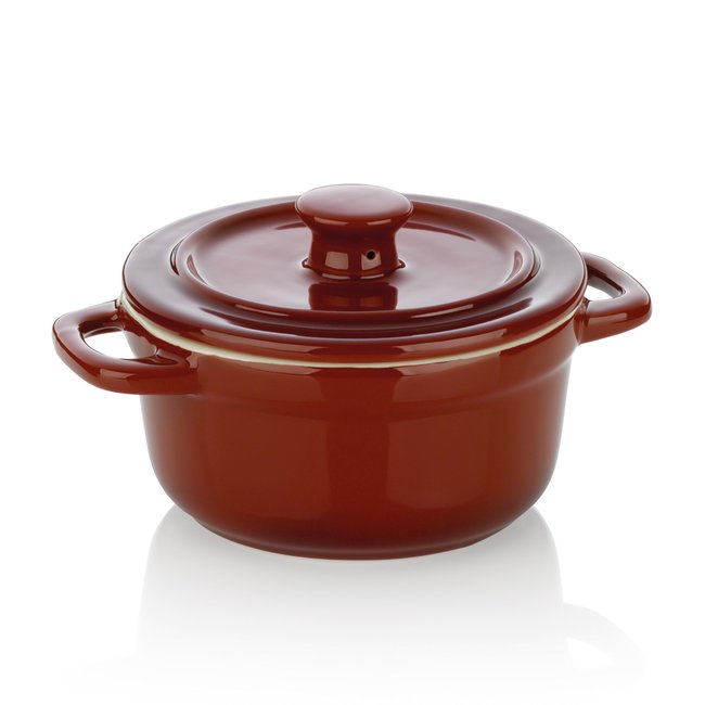 Mini cocotte     14 cm-MALIN rouge <span itemprop=