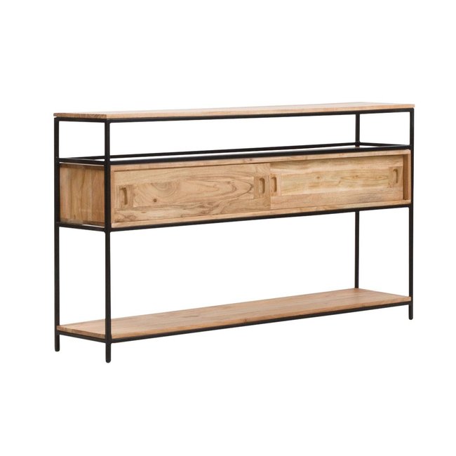Console en bois d'acacia MONTRÉAL Couleur bois clair <span itemprop=