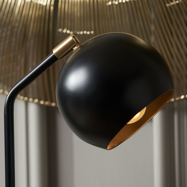 Metal 2 Head Floor Lamp, black, SO'HOME