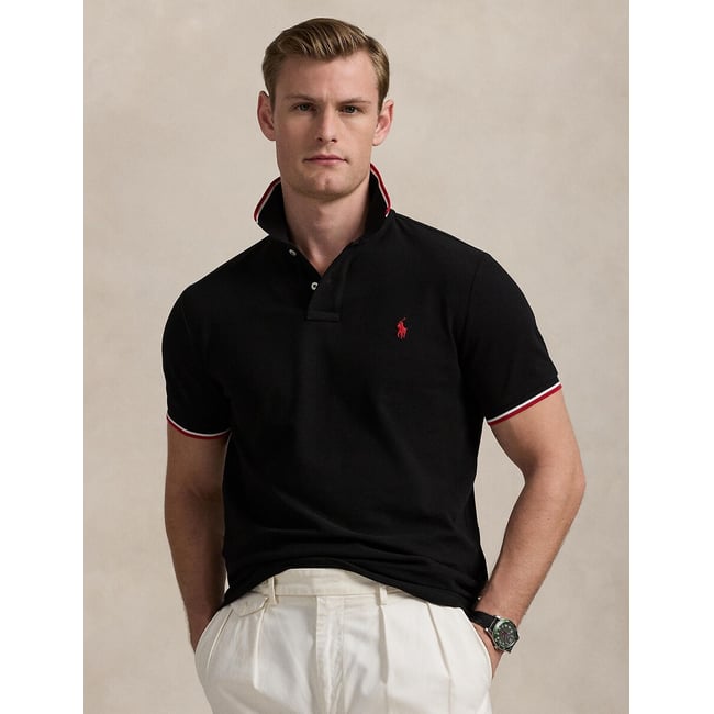 Polo droit custom fit en maille piquée - POLO RALPH LAUREN
