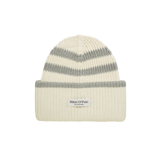 Bonnet tricoté rayé DfC en coton bio - MARC O'POLO