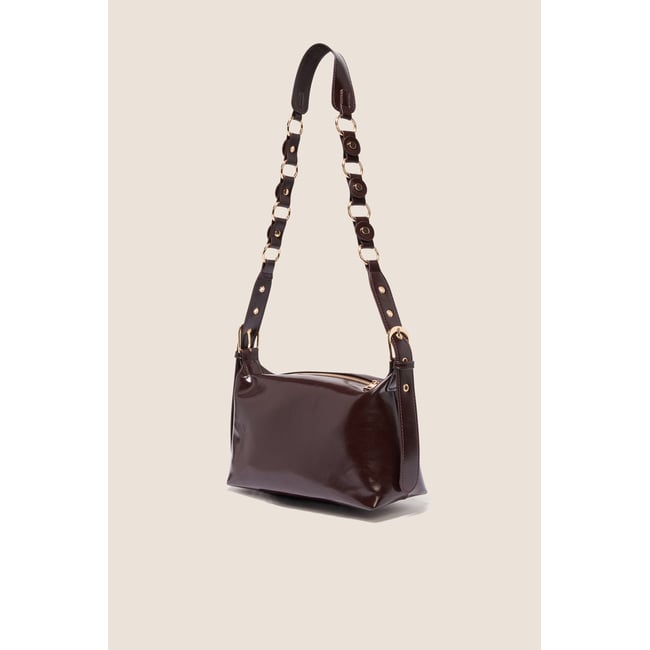 Sac bandoulière doublé prune <span itemprop=