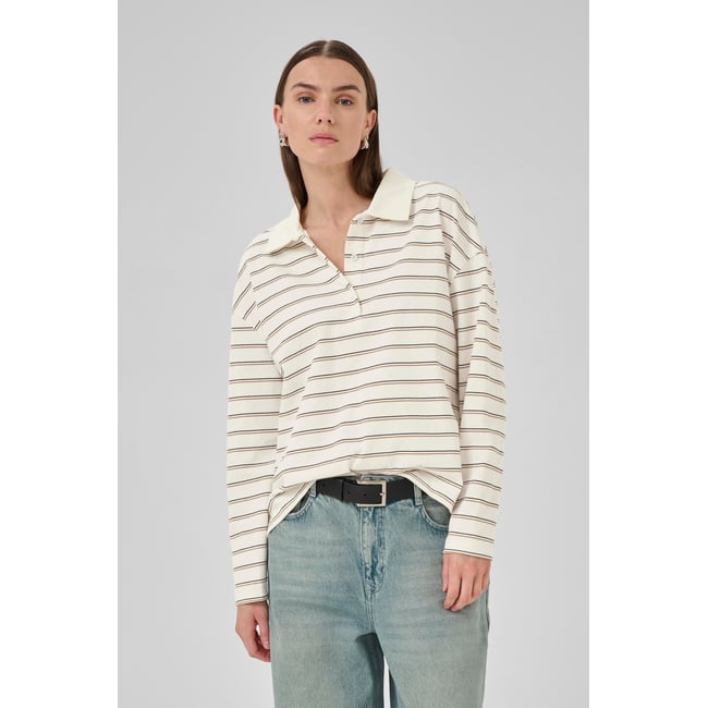 Blouse à manches longues blanc snow white striped <span itemprop=