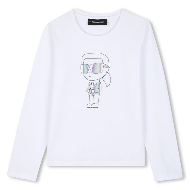 Tee-shirt manches longues blanc <span itemprop=