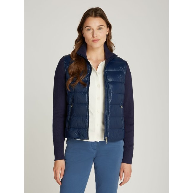 Piumino bimateriale a maniche lunghe navy TOMMY HILFIGER