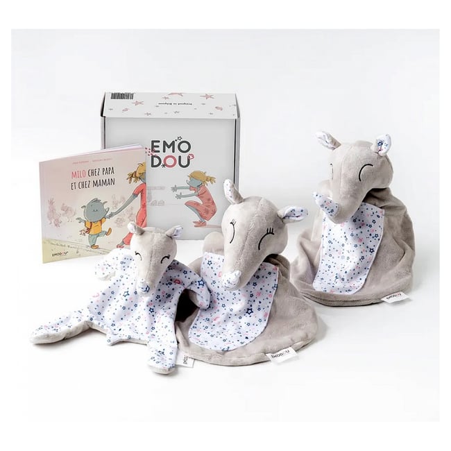 Coffret Doudous pour Enfants de Parents Séparés jaune <span itemprop=