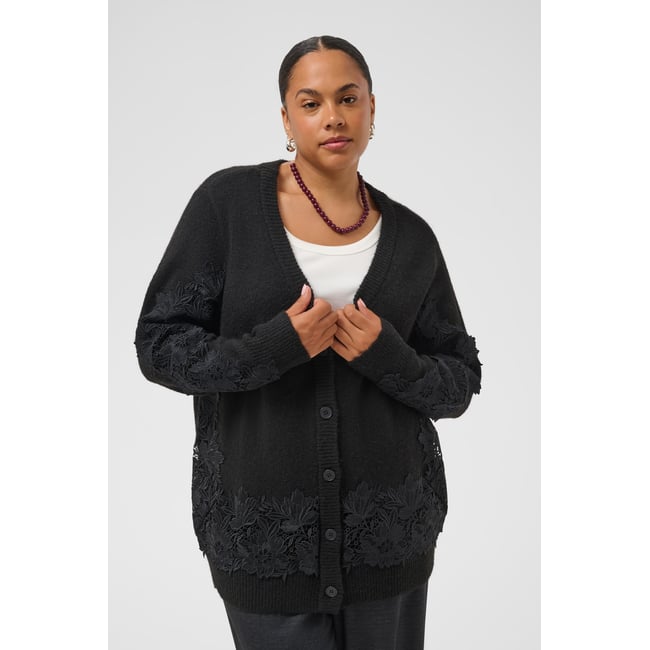 Cardigan à tricot noir black deep <span itemprop=