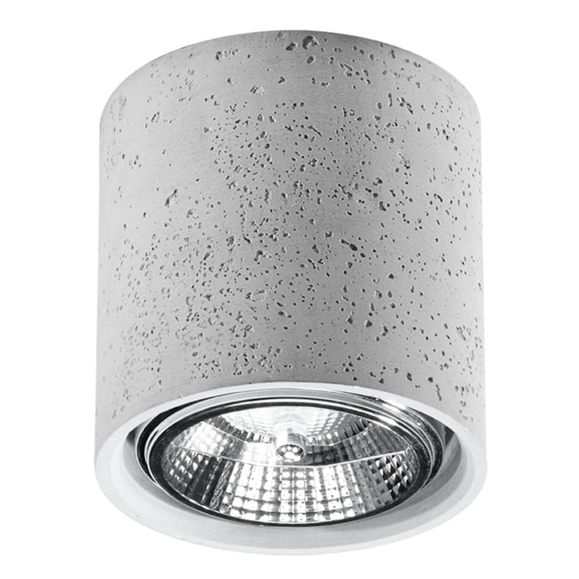 Plafonnier Béton Gris GU10 1 Cullo Couleur gris <span itemprop=