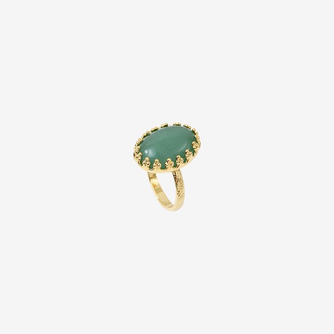 Bague pm dubarry aventurine vert <span itemprop=