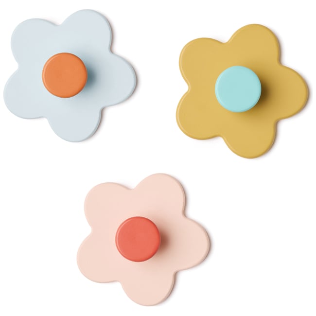 Patères murales Couleur bleu, jaune, rose <span itemprop=