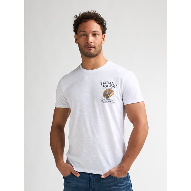 T-shirt à imprimé au dos tijuana blanc bright white <span itemprop=
